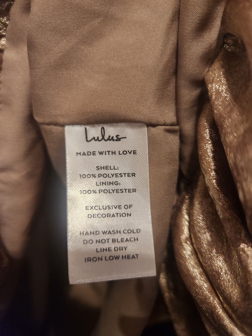 Lulu's Metallic Gold Mini Bubble Skirt - Picture 3 of 4